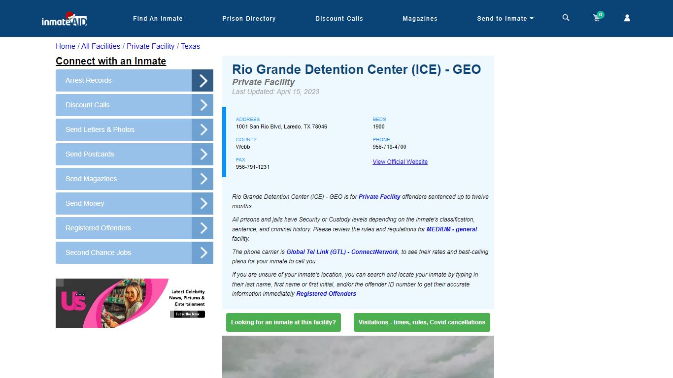 Rio Grande Detention Center (ICE) - GEO - Inmate Search - Laredo, TX